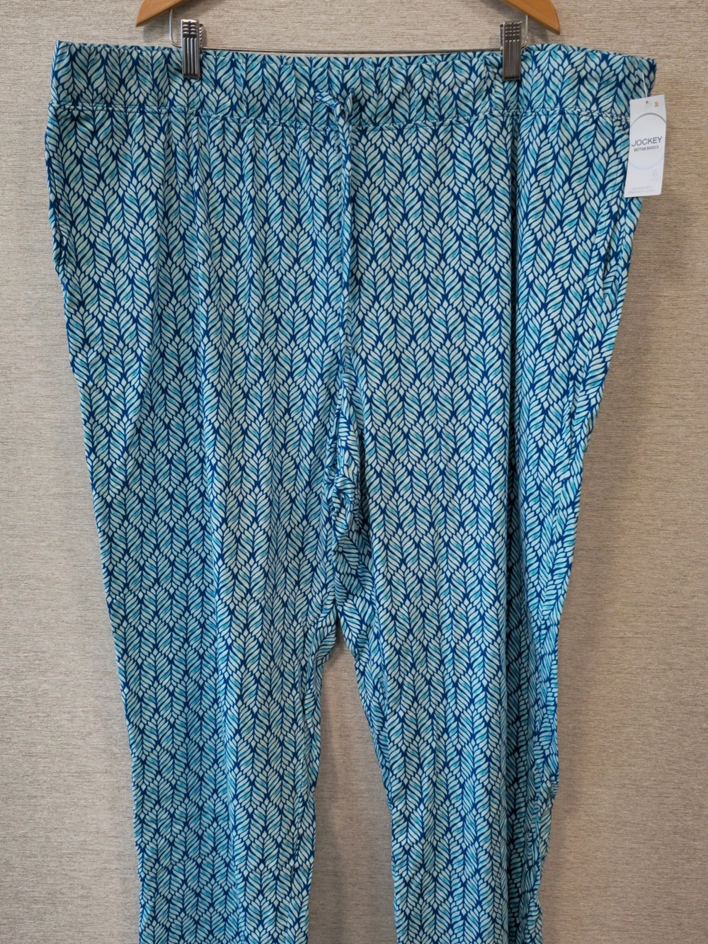 Jockey Teal & Navy Leaf-Print Track Pants